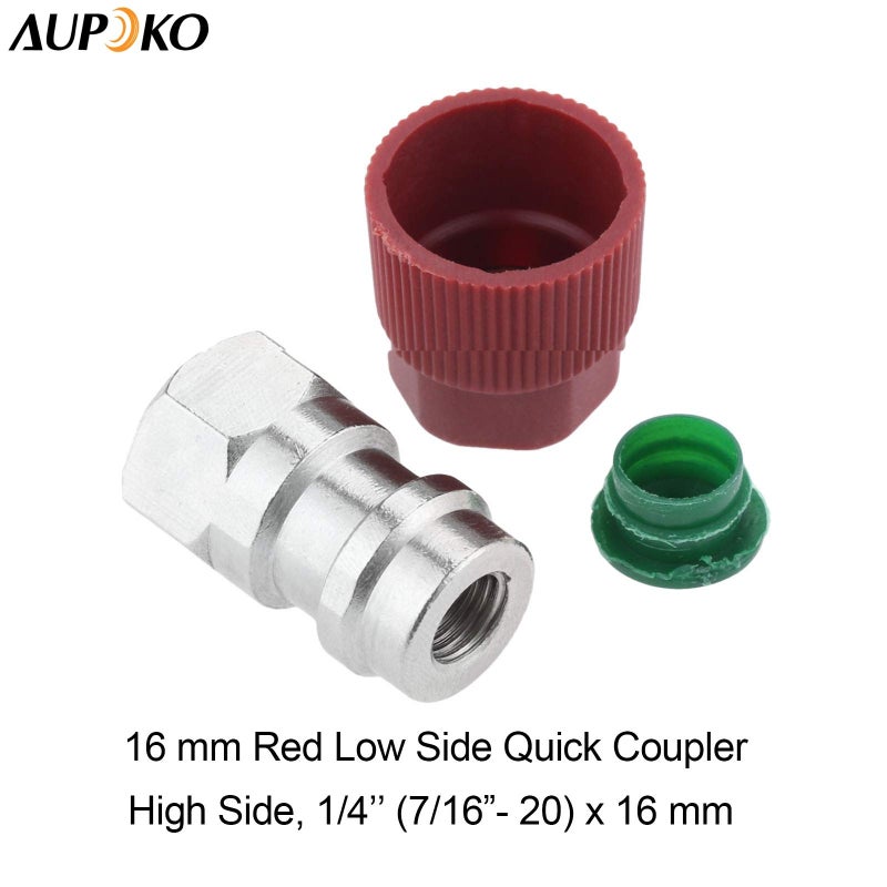 Aupoko R12 to R134A Adapter, R12 R22 to R134A High/Low Fitting Port Retrofit 1/4â€™â€™ to 7/16"-20 UNF Conversion Adapter, Fits for AC Air Conditioner Refrigerant - Image 3